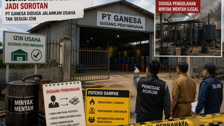 PT Ganesa Disorot, Gudang Minyak di Pesawaran Diduga Menyimpang dari Izin Operasional