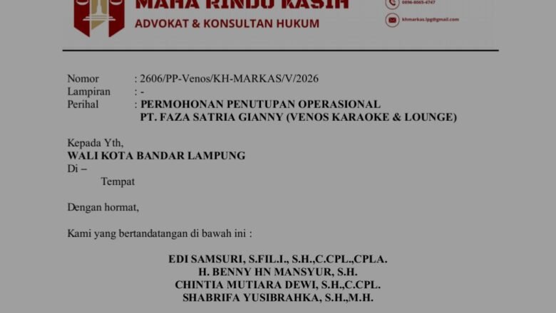 Venos Karaoke Disorot, Dugaan Konflik Direksi Picu Desakan Penutupan Operasional di Bandar Lampung